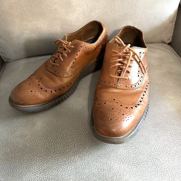 Cole Haan Men\'s ZeroGrand Wingtip Oxford Leather Shoes Brown Size 10M main image 7
